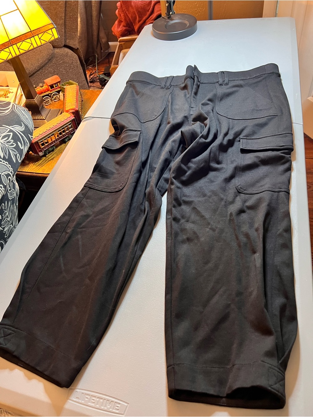 torrid Black Wide-Leg Cargo Jumpsuit Pants